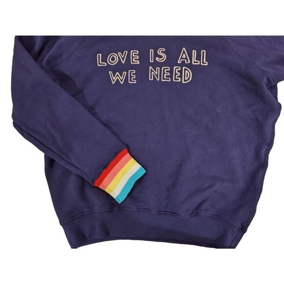 SPIRITUAL GANGSTER LOVE IS ALL WE NEED NAVY HOODIE NWOT Small - Picture 2 of 12